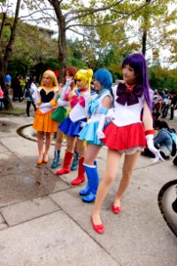 Group Portrait of Sailor Moon Cosplayers at CWT41 20151212
