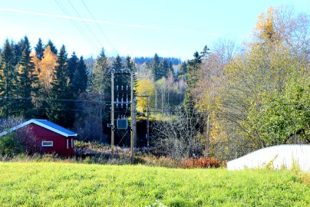 Høgspenttrase over Olteruddalen i Øverskreien