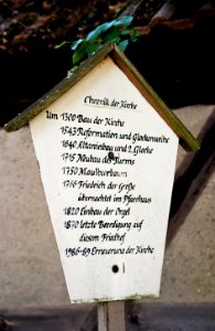 Gross Muckrow Evangelische Kirche Informationsschild