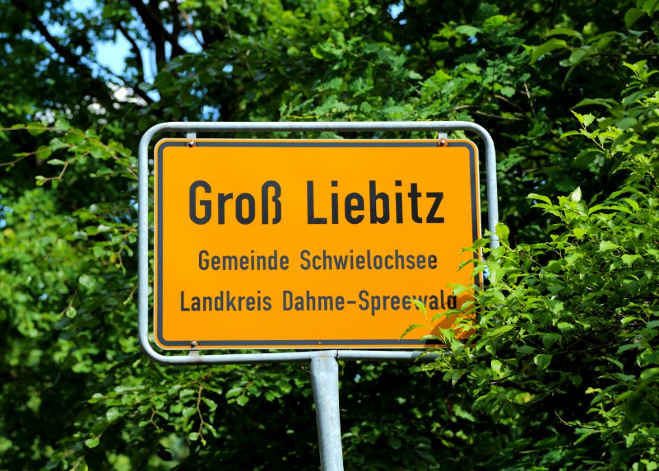 Gross Liebitz Ortsschild 01