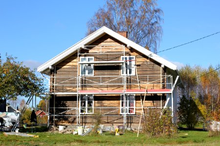 Grue gård avrevet kledning med tømmervegg - 2