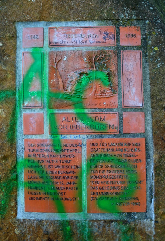 Heidenturm Ibbenbueren Informationsstein 02