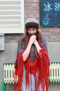 People scarf model photo