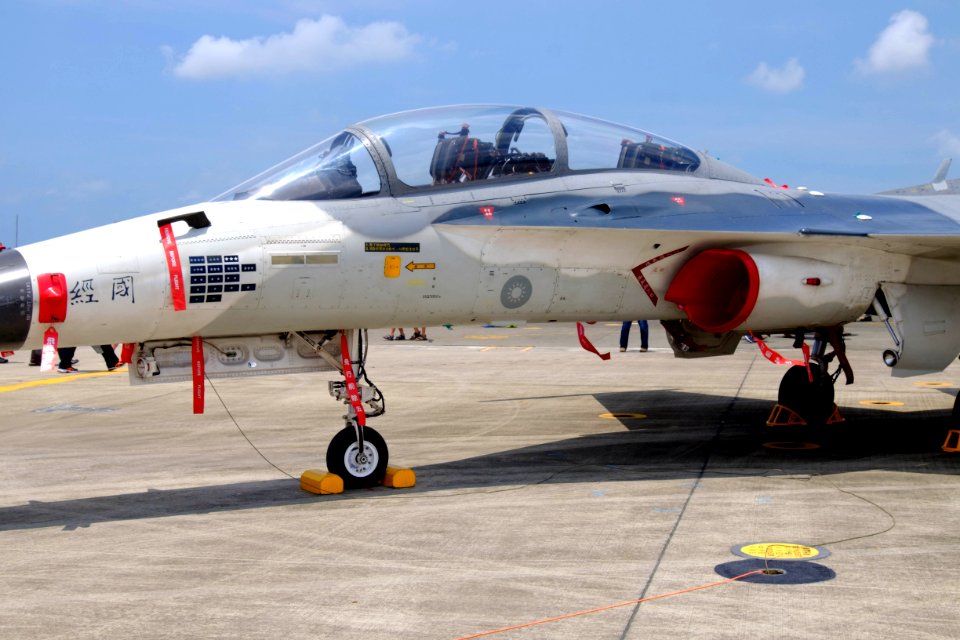 Head of AIDC F-CK-1B 1004 at Gangshan Air Force Base Apron 20170812Fa