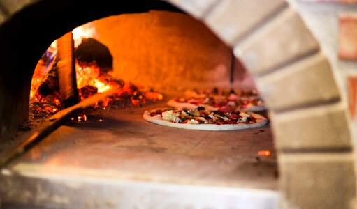 Wooden oven pizza italian
