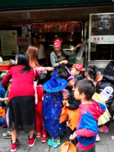 Halloween Parading of Kindergarten's Children at Xindong Street, Songshan District, Taipei 20171024e