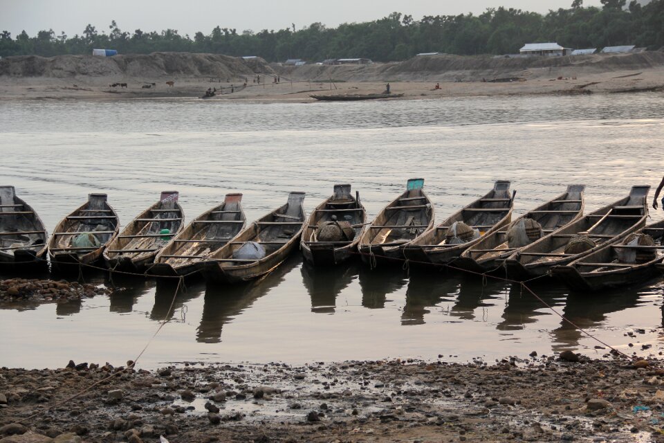 River tourism gray boat