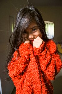 Girls beautiful hair smile