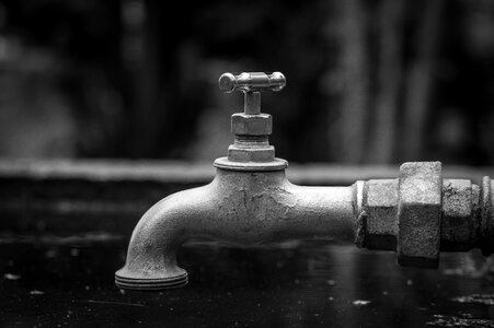 Faucet metal weathered