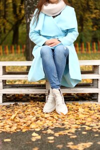 Coat autumn turquoise