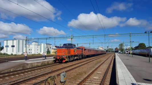 Mjolby station tourist train