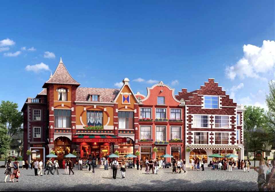Dutch style effect picture commercial street