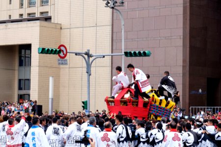Mikoshi Bumping 1st, Moterenka Daimikoshi VS Kotojin Daimikoshi 20151101b