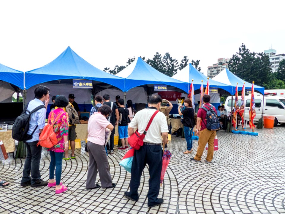 Military Police and Air Defense Missile Command Recruit Booths in CKS Memorial Hall Plaza 20140607