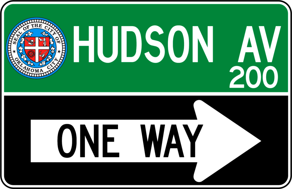 N HUDSON AV 200BLOCK ONE-WAY
