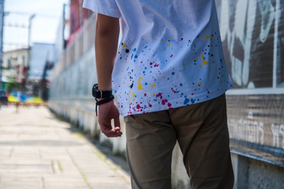 White colorful watch