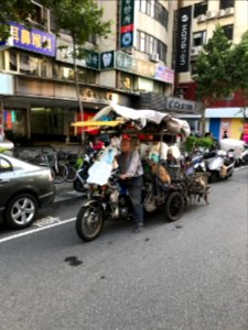 Motorized Tricycle Parkd with Craft at Section 5, Minsheng Road Taipei 20171101