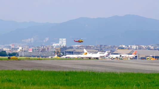 NASC UH-1H NA-519 Landing down Taipei Songshan Airport 20150629b