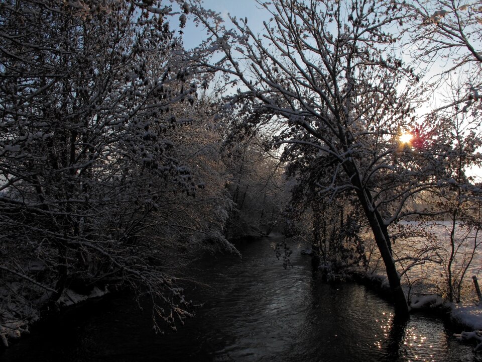 Free picture river sun