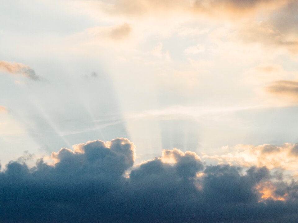 Clouds sun rays sunshine