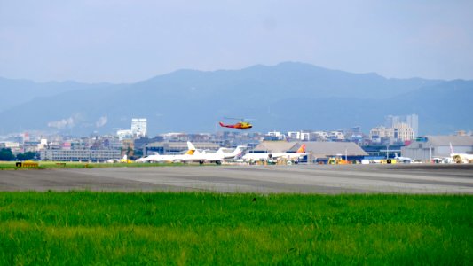NASC UH-1H NA-519 Landing down Taipei Songshan Airport 20150629c