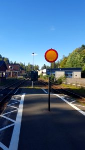 Månsarp station stop request signal