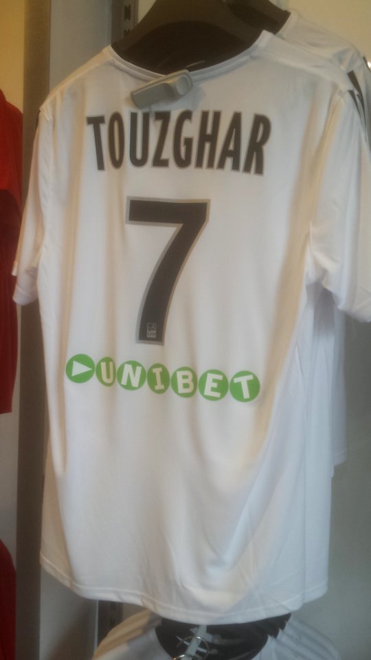 Maillot RC Lens blanc 2014-2015 Touzghar