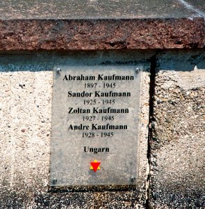 Mahnmal gegen Faschismus und Krieg Gedenktafel Kaufmann