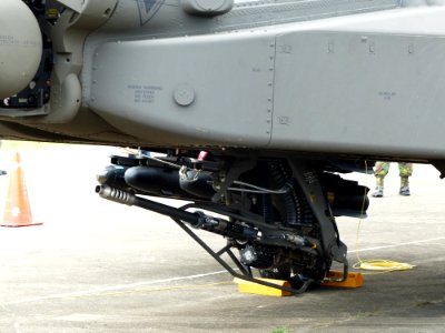M230 Chain Gun Loaded under Head of ROCA AH-64E 816 20140329