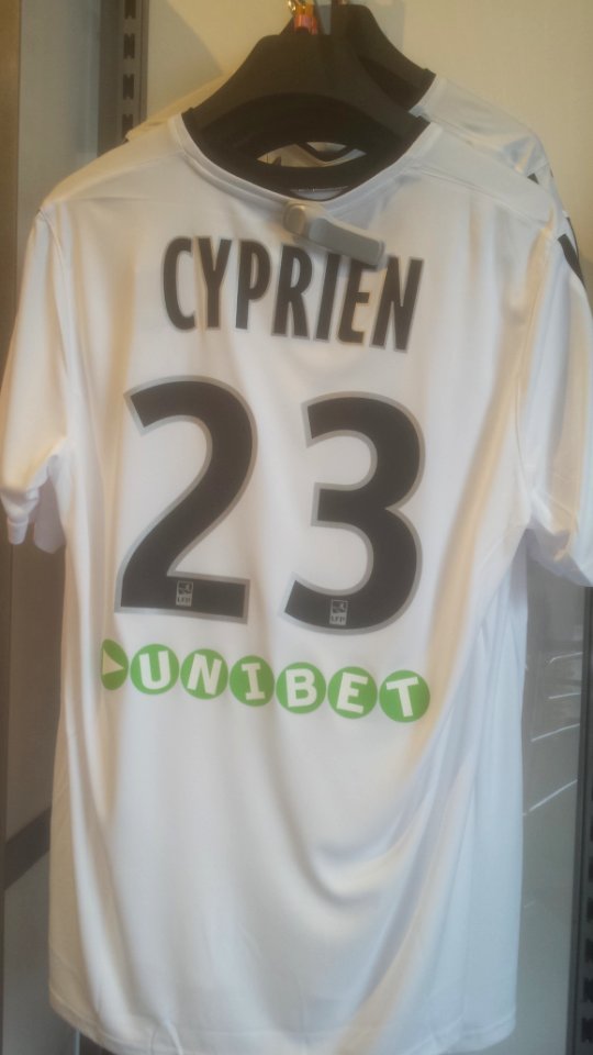 Maillot RC Lens blanc 2014-2015 Cyprien