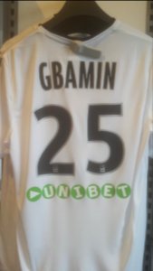 Maillot RC Lens blanc 2014-2015 Gbamin