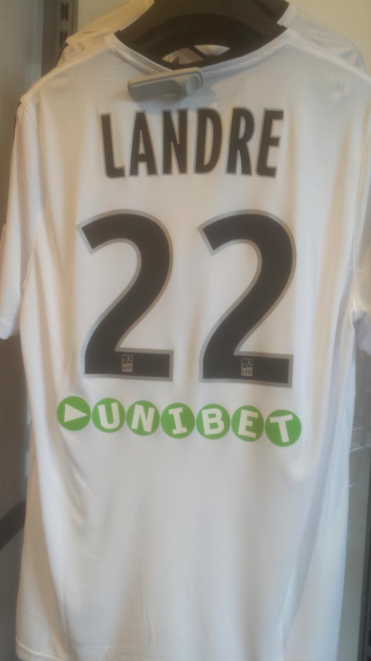 Maillot RC Lens blanc 2014-2015 Landre