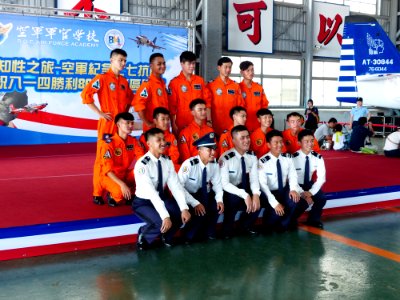 Memorial Group Portrait of Republic of China Air Force Academy Cadets in Hangar 20170812