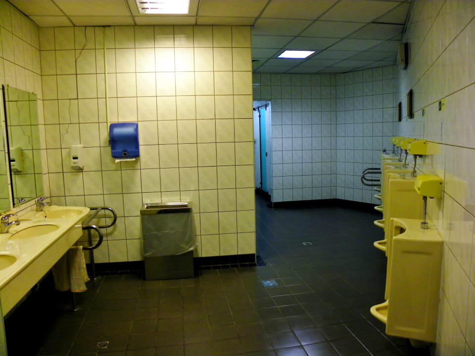 Men's Toilet in Flight Technology Area, 1st Floor of Aviation Museum 20131231