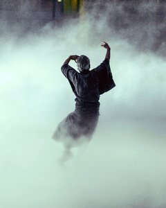 Dancing rain fog photo