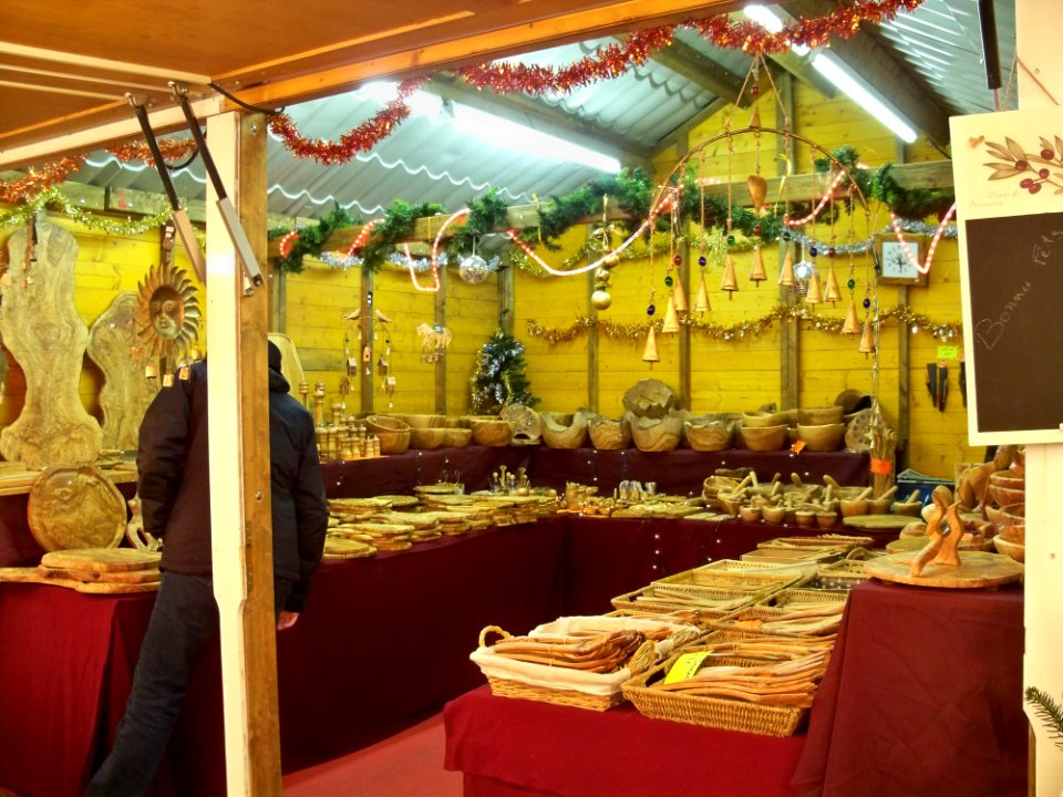 Marché Noël - Stand olivier