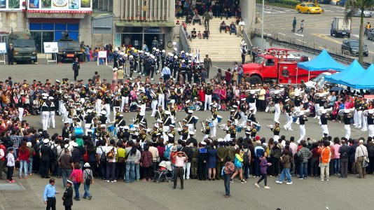 Marching Band of Naval Academy, R.O.C. Performing at Keelung Naval Pier 20150316La