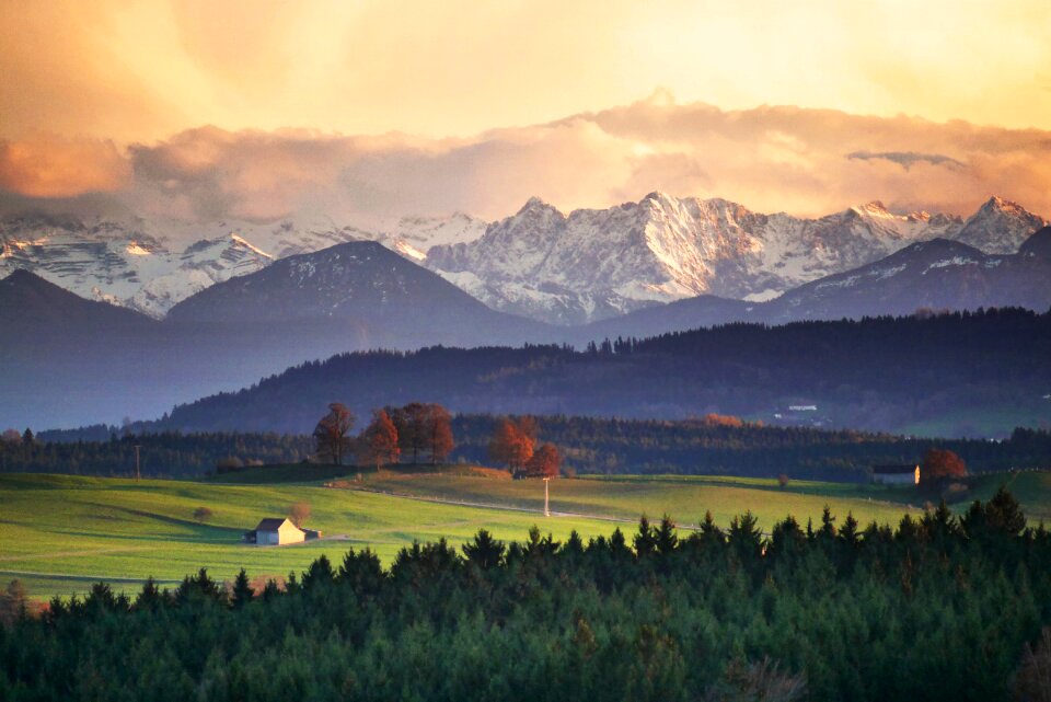 Nature snow mountain landscape