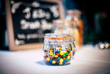 Glass jar food