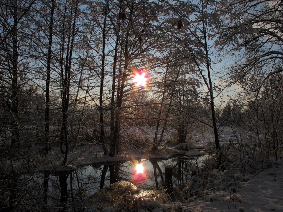 River landscape sun