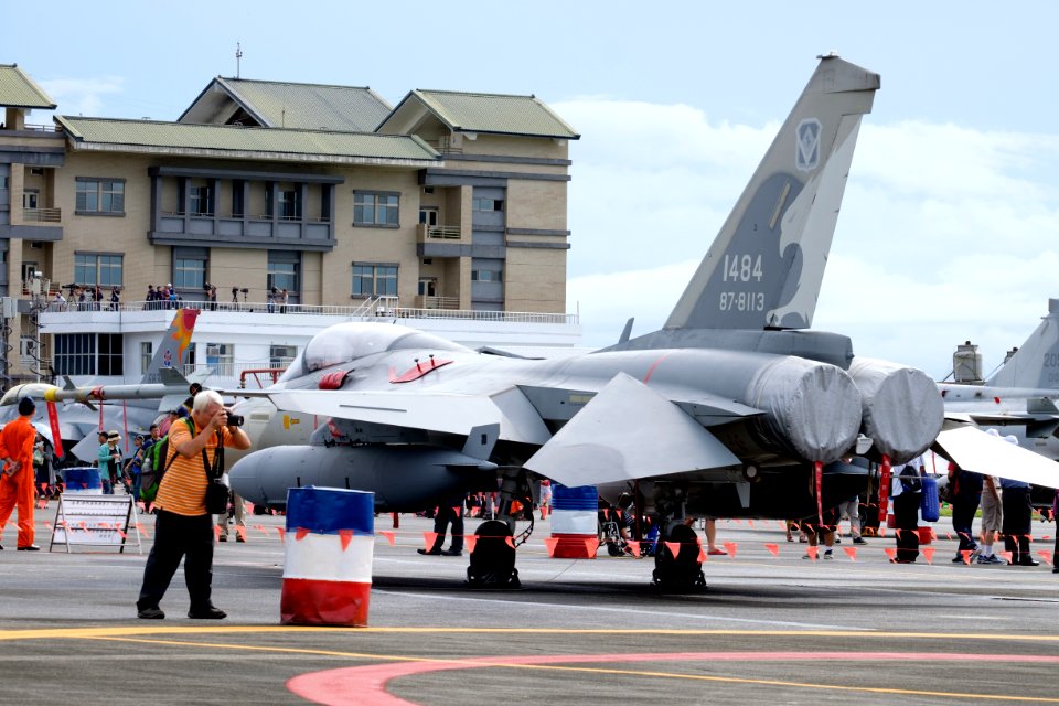 Left Rear View of ROCAF F-CK-1A 1484 at Hualien AFB Apron 20160813