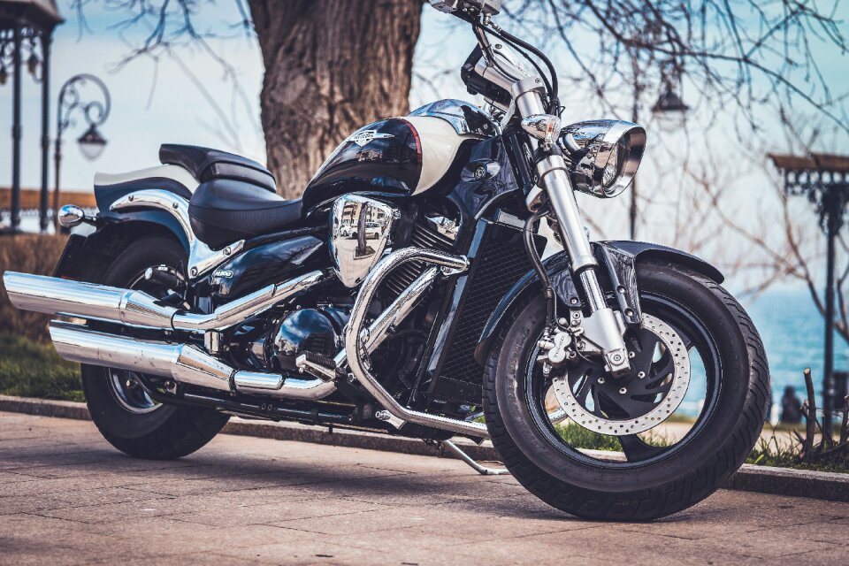 Motorcycle harley-davidson black
