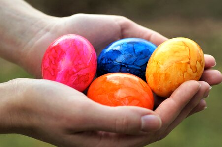 Easter eggs color the tradition of photo