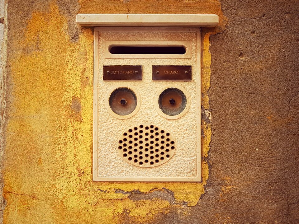 Wall brown intercom