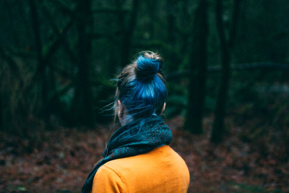 Hair scarf outdoors