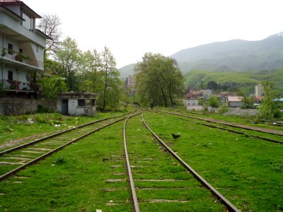 Librazhd station end of tracks