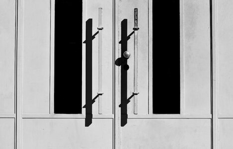 Monochrome doorknob exit