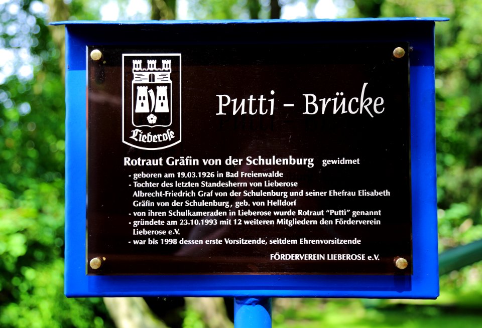 Lieberose Lieberoser Muehlenfliess Putti Bruecke 01