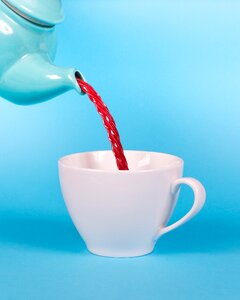Cup teacup blue photo