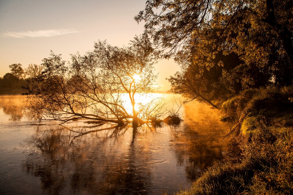 Sunset reflection loire